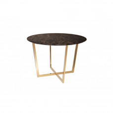 Стол обеденный круглый коричневый (искусственный мрамор) 33FS-DT3022-PG